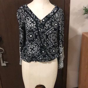 Black and white blouse